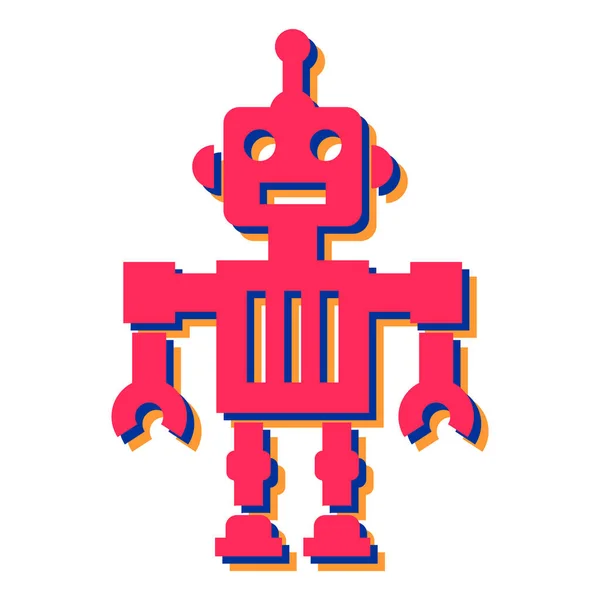 Robot Icoon Platte Illustratie Voor Web — Stockvector