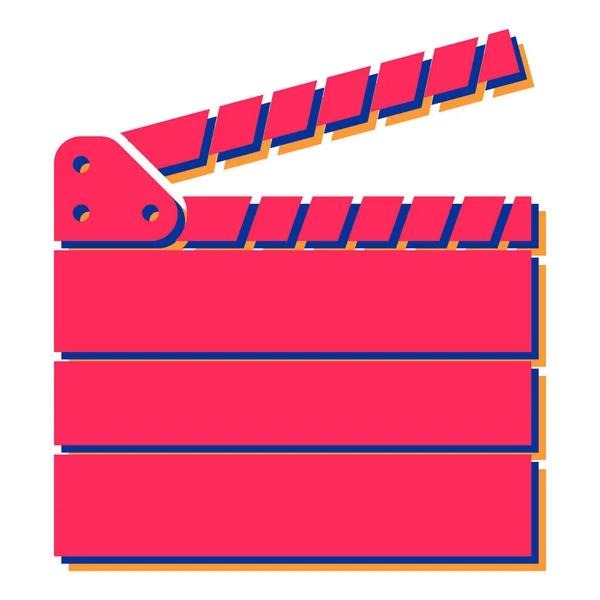 Vectorillustratie Van Een Rood Wit Gestreepte Filmstrook — Stockvector