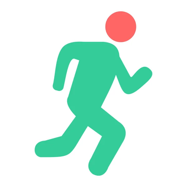Run Man Silhouette Icône Illustration Vectorielle — Image vectorielle