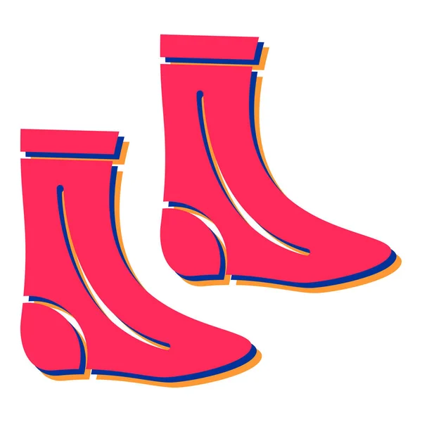 Women Boots Icon Cartoon Illustration Rubber Boot Vector Icons Web — Stock Vector