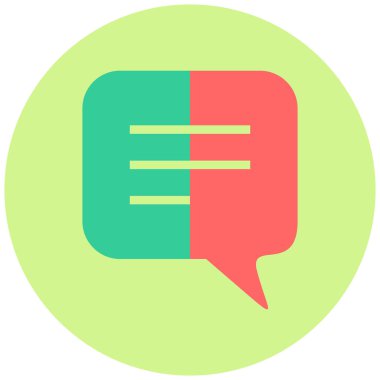 Yorumlar web simgesi basit illüstrasyon