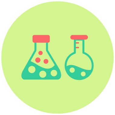 Deney simgesi. Basit resimleme