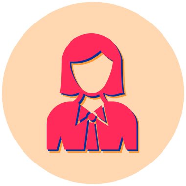 Kadın avatar. Basit tasarım