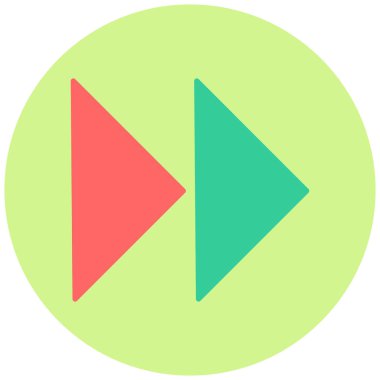 Oynayın. Web simgesi basit illüstrasyon