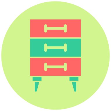 Çekmece Tablosu.. Web simgesi basit illüstrasyon