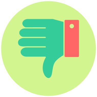 Hoşlanmıyorum. Web simgesi basit illüstrasyon