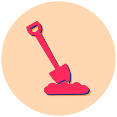 Kürek. Web simgesi basit illüstrasyon