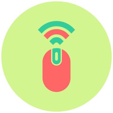 Kablosuz bilgisayar faresi. Basit resimleme