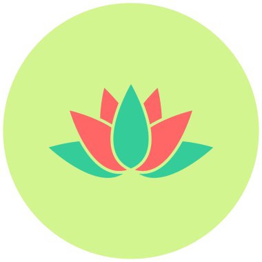 Nilüfer çiçeği ikonu vektör illüstrasyonu