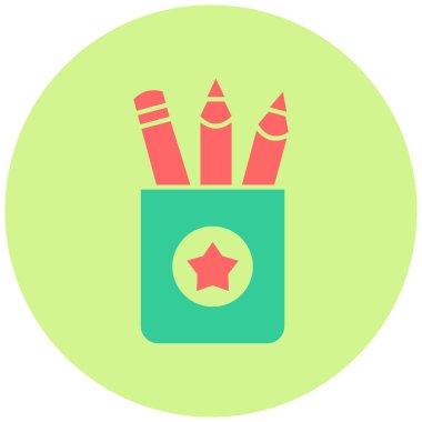 Kalem Tutucu web simgesi basit illüstrasyon