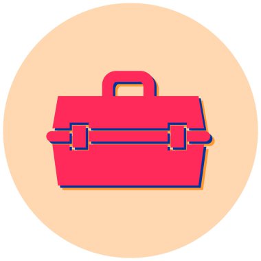 Çanta. Web simgesi basit illüstrasyon