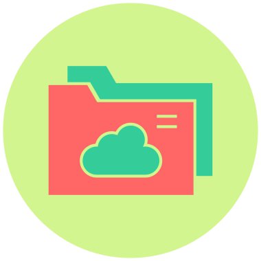 Bulut Paylaşımı. Web simgesi basit illüstrasyon