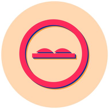 yol işareti simgesi, basit tasarım vektör çizimi