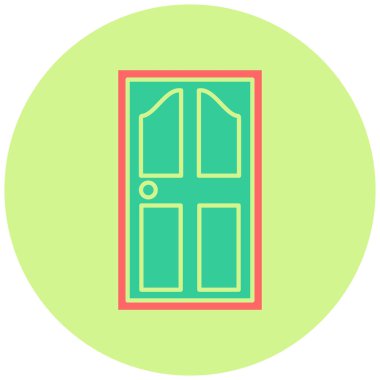 Kapı. Web simgesi basit illüstrasyon