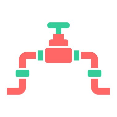 Su borusu simgesi. vektör illüstrasyonu