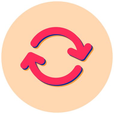 Yenile. Web simgesi basit illüstrasyon