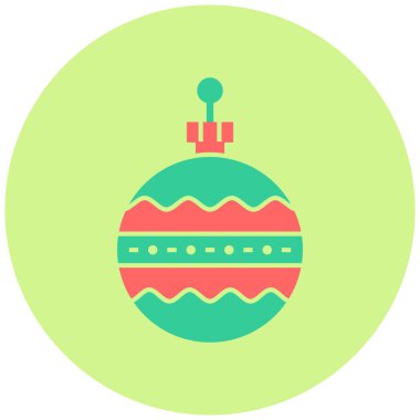 christmas ball flat vector icon