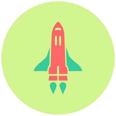 Uzay mekiği. Web simgesi basit illüstrasyon