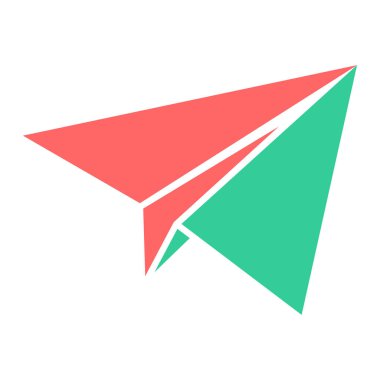 Kağıt uçak ikonu. vektör illüstrasyonu