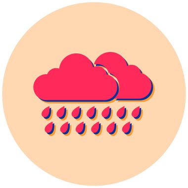 Yağmur. Web simgesi basit illüstrasyon