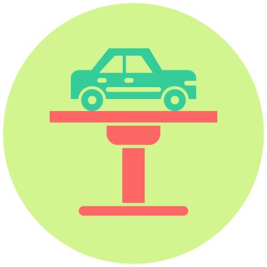 Araba kaldırıcı. Web simgesi basit illüstrasyon