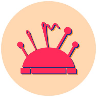 Dikiş. Web simgesi basit illüstrasyon