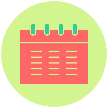 Takvim. Web simgesi basit illüstrasyon