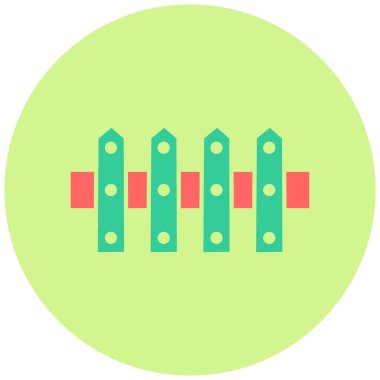 Çit. Web simgesi basit illüstrasyon
