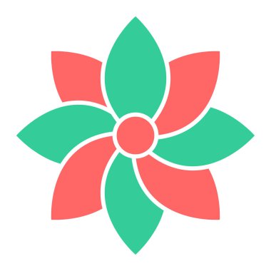 Çiçek. Web simgesi basit illüstrasyon