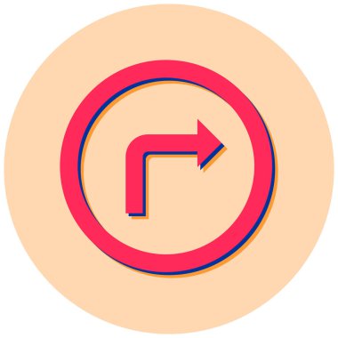 Yol tabelası. Web simgesi basit illüstrasyon