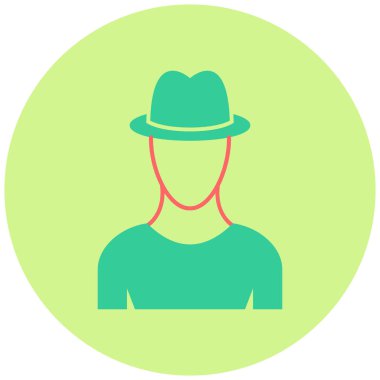 Temsilci vektör simgesi modern düz illüstrasyon