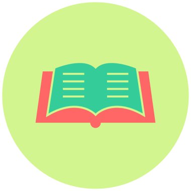 Kitap. Web simgesi basit illüstrasyon