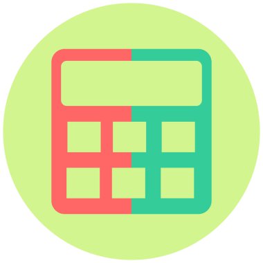 Hesap makinesi. Web simgesi basit illüstrasyon