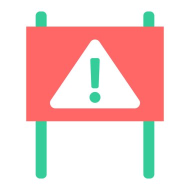 Uyarı. Web simgesi basit illüstrasyon