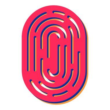 parmak izi vektör simgesi. izometrik illüstrasyon grafik ve web tasarımı için izole.