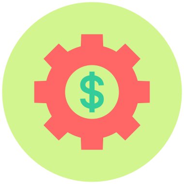 dişli simgesinin vektör illüstrasyonu