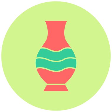 Vazo. Web simgesi basit illüstrasyon