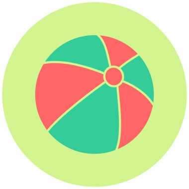 plaj topu ikonu vektör illüstrasyonu