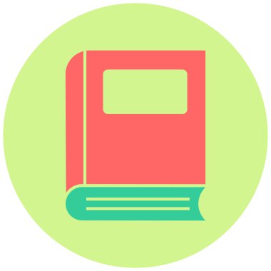 Kitap. Web simgesi basit illüstrasyon