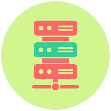 veritabanı. Web simgesi basit illüstrasyon