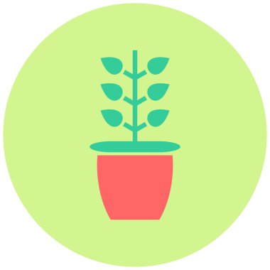 Bitki. Web simgesi basit illüstrasyon