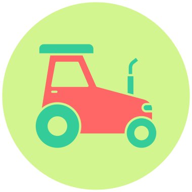 Traktör. Web simgesi basit illüstrasyon 