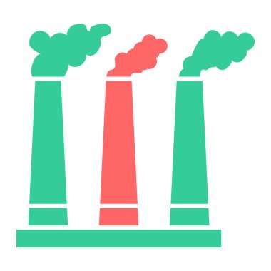 Fabrika ikonu. vektör illüstrasyonu