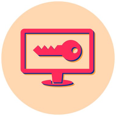 Bilgisayar. Web simgesi basit illüstrasyon