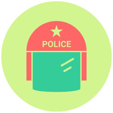 Polis miğferinin vektör çizimi