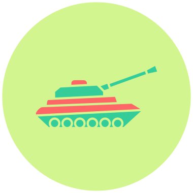 tank. Web simgesi basit illüstrasyon