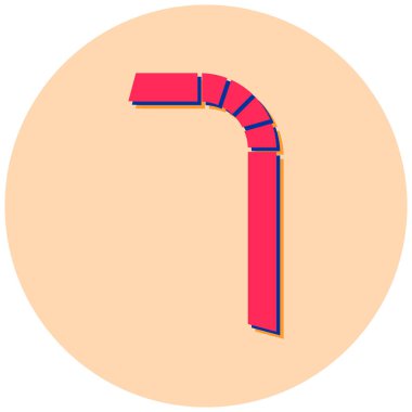 Tek bir çizgi film lolipopunun vektör çizimi