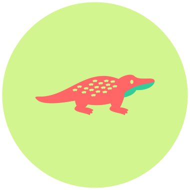 Timsah. Web simgesi basit illüstrasyon