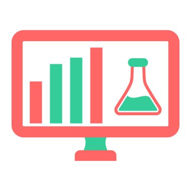 Monitör. Web simgesi basit illüstrasyon