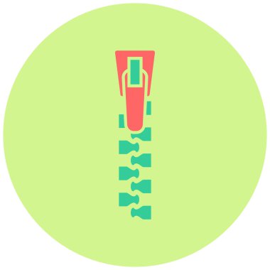 Modern Zipper simgesinin vektör çizimi